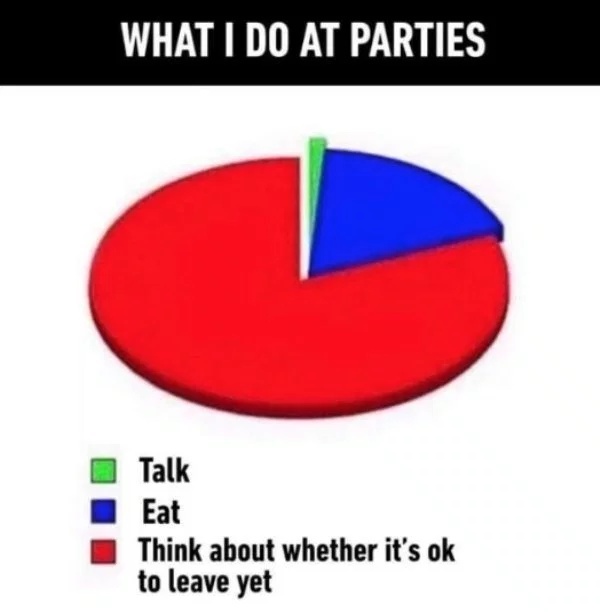 What I do at parties - meme