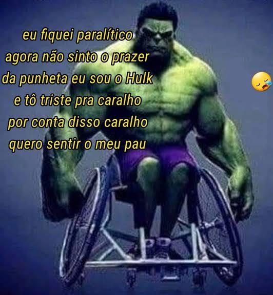 Hulk cadeirante - meme