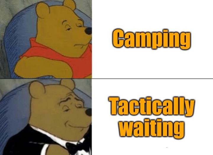 Tactically waiting - meme