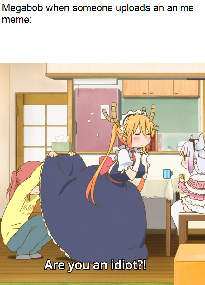 Sauce is Miss Kobayashi's Dragon Maid and it is not a hentai. 13 episodes subbed and dubbed and a 14th episode only subbed. - meme