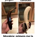 la moraleja del plátano