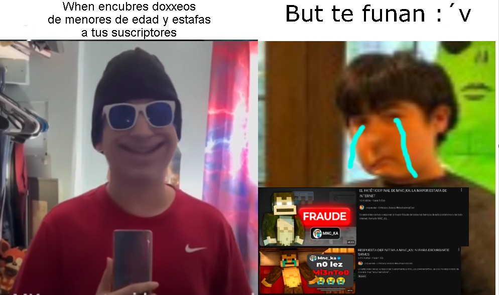 MNC_KA es un fraude que encubrió el doxxeo hacia un menor de edad - meme