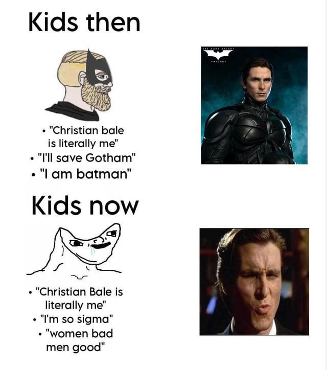 Christian Bale went from Gotham protector to sigma meme god