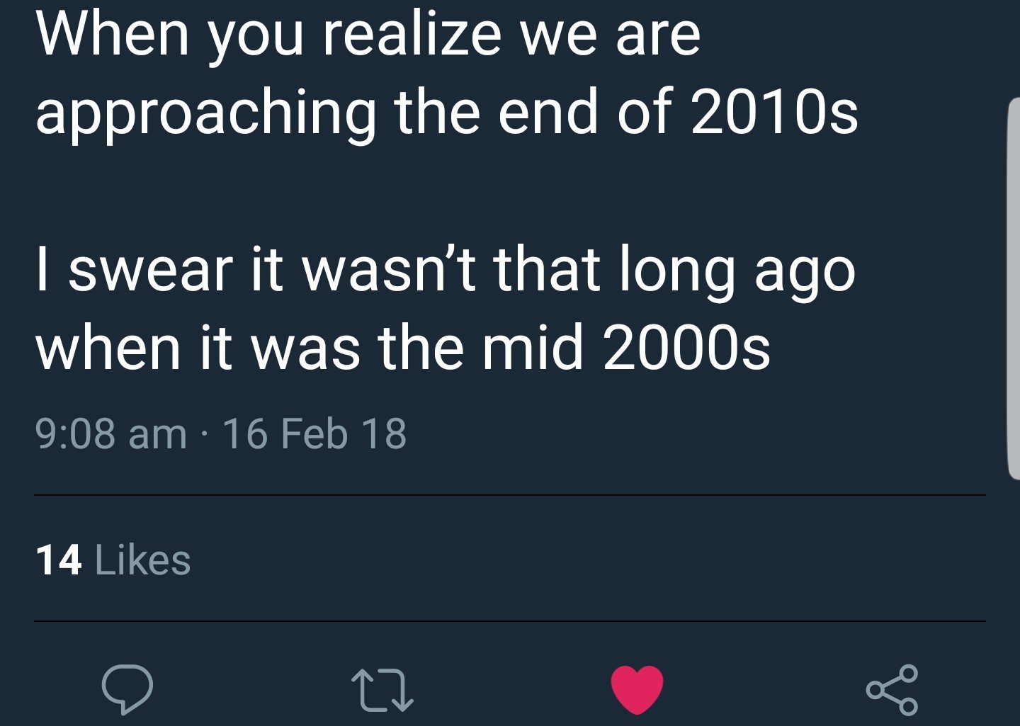 Fuck i thought 2014 was 2 years ago. It's 4... - meme