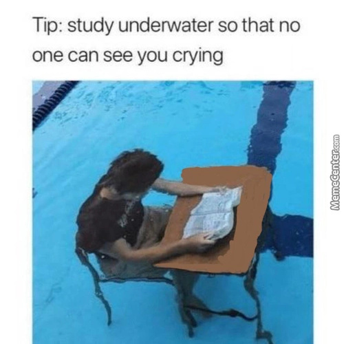 Study under water - meme