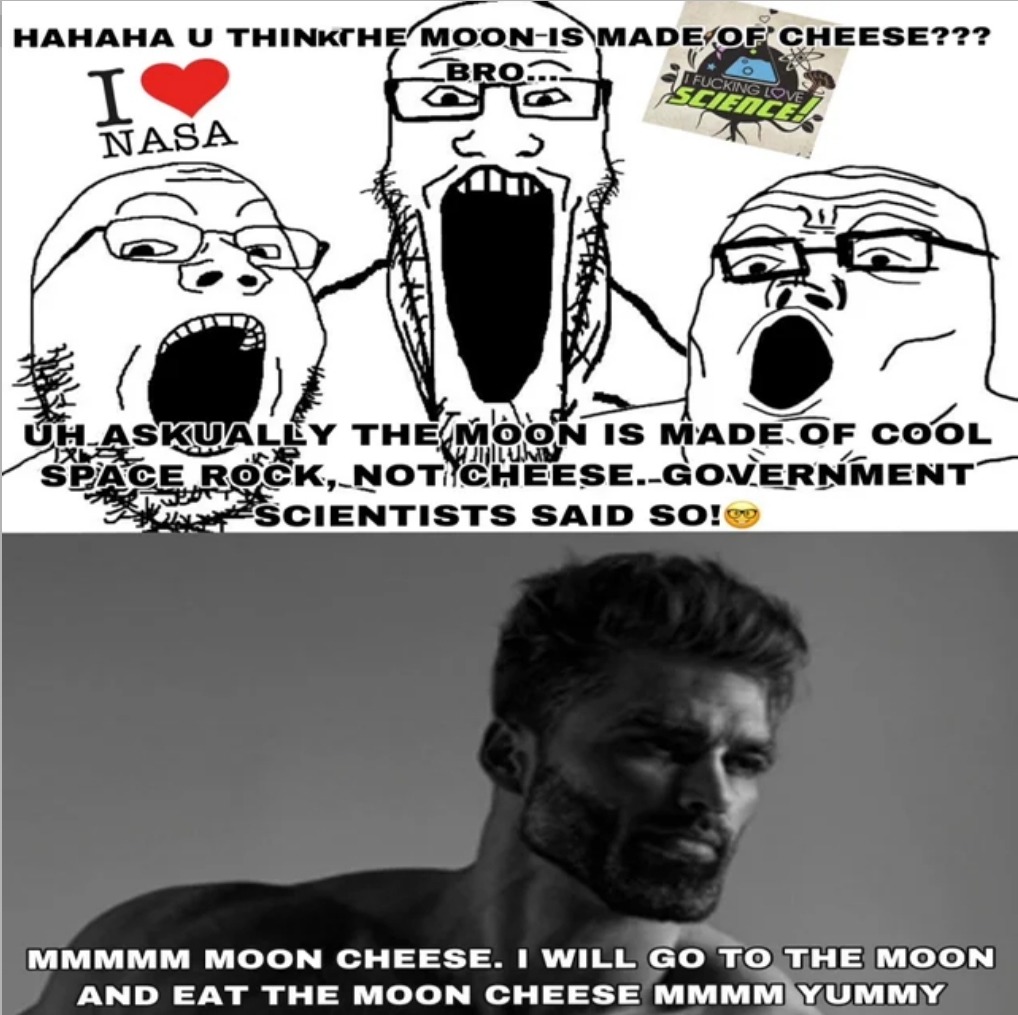 Moon cheese - meme