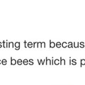 THE BEES, NOT THE BEES