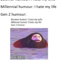 Making fun of millenial and boomer humour