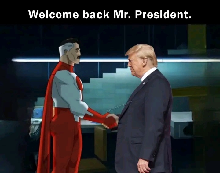 Mean orange man is back - meme
