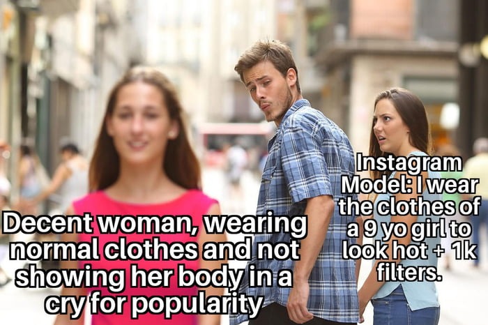 Instagram vs normal woman - meme