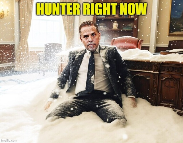 Hunter celebrates - meme