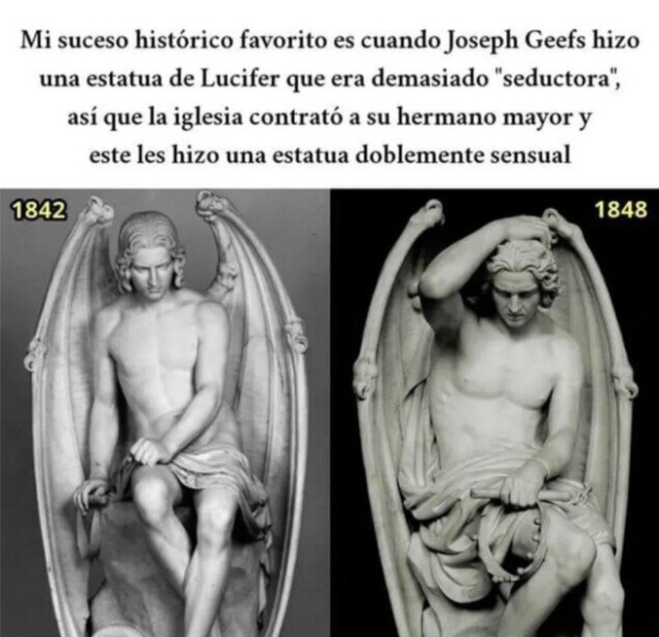 Lucifer era demasiado sensual y la iglesia dijo: hacedlo más sexy aún - meme