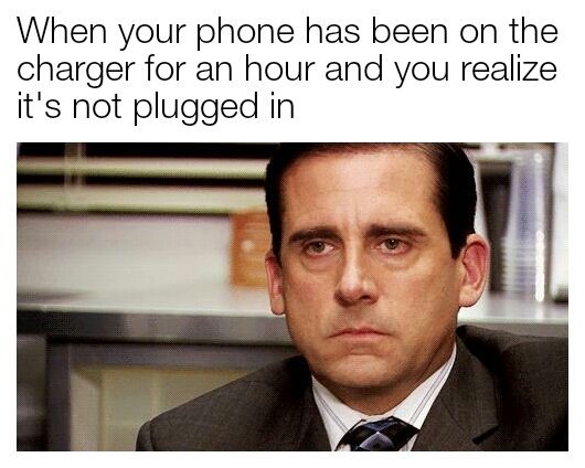 Your device is not charging - meme