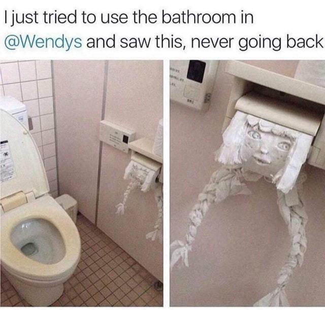 Wendys' toilet - meme