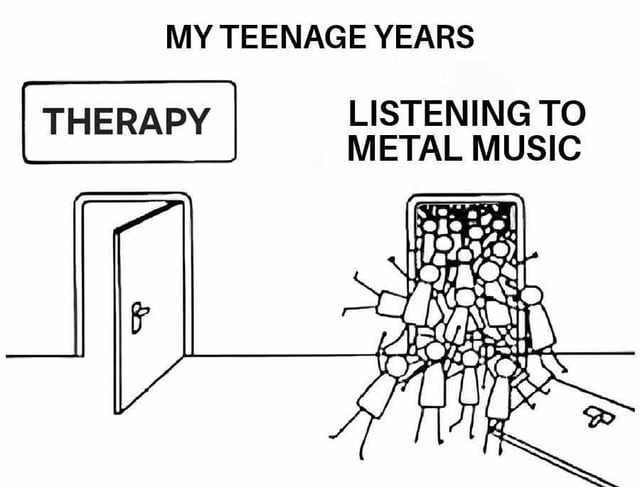 Metal music therapy - meme