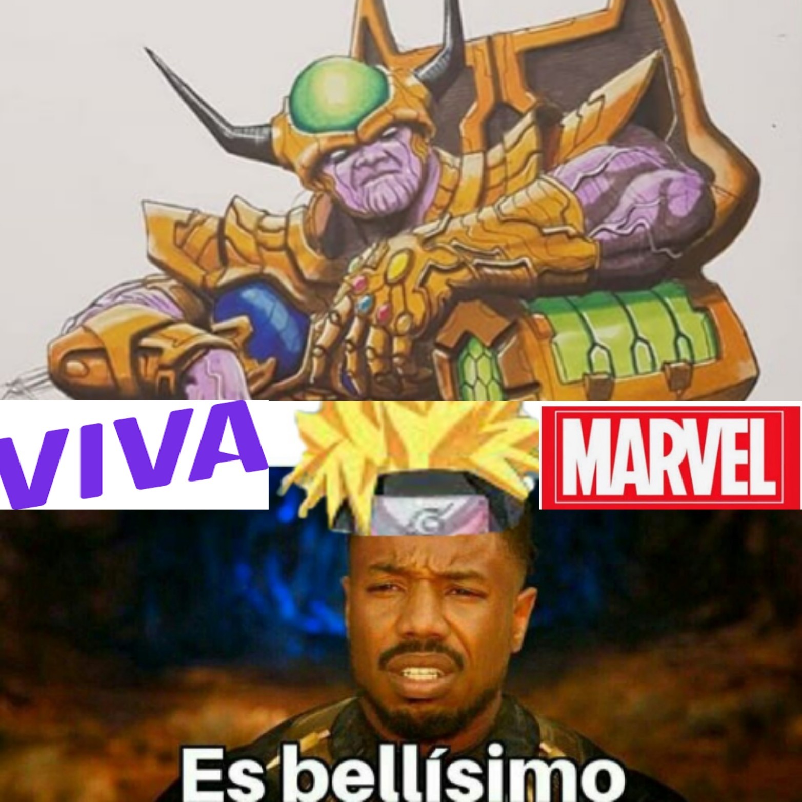 Viva Marvel y Dragon Ball - meme