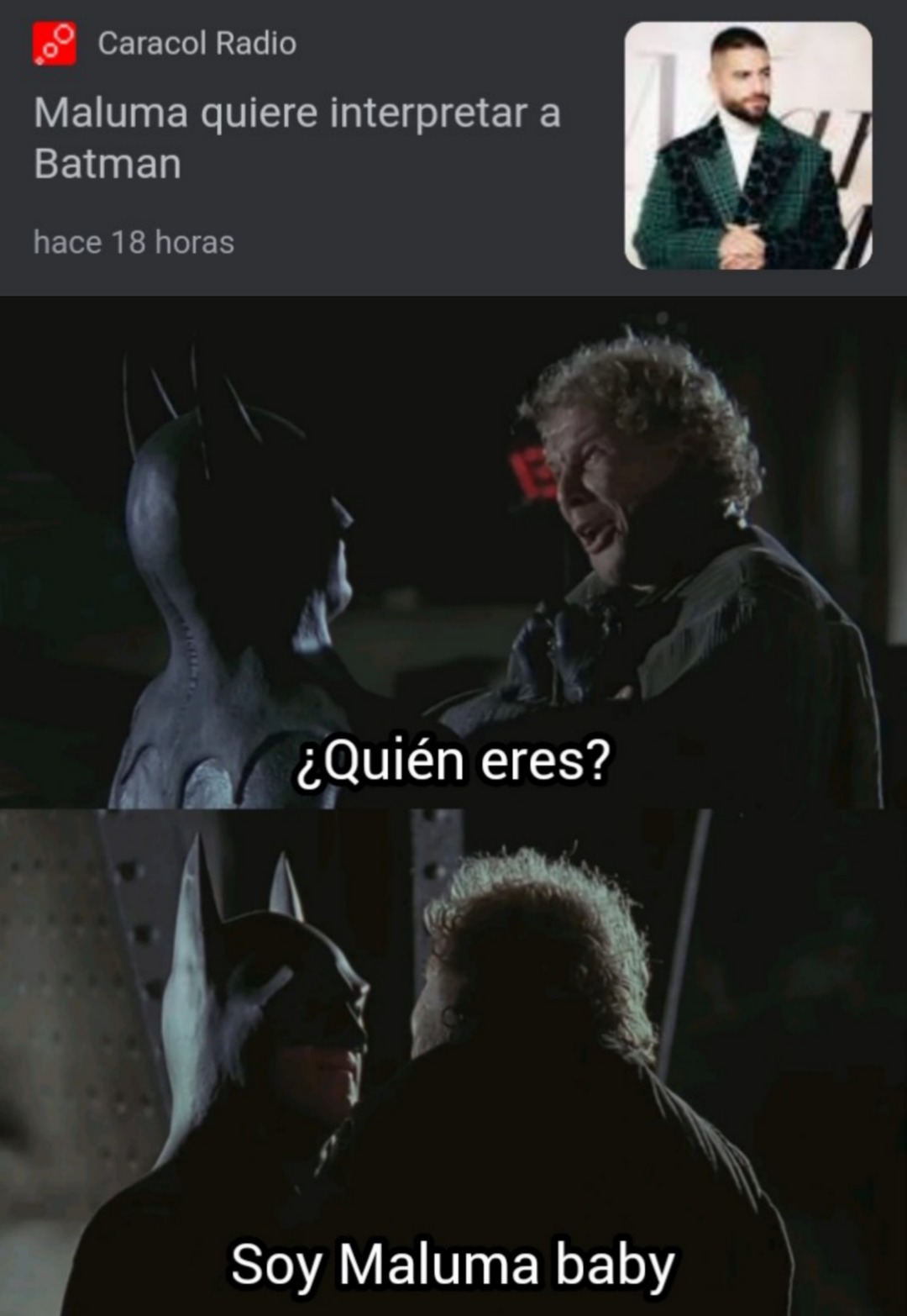 Batman Maluma - meme