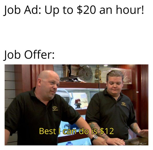 job ads vs job offers - meme