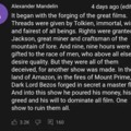 The Lord of the Rings and Rings of Power story in a youtube comment