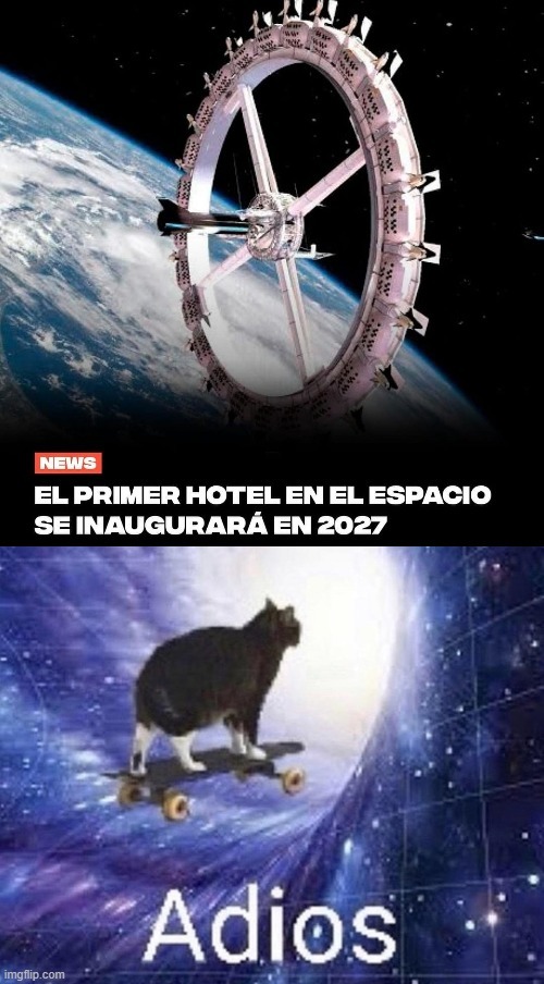 El primer hotel en el espacio se inaugurará el 2027 - meme