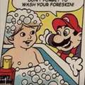 Wow take sum bathing tips from a mushroom eating plumber...