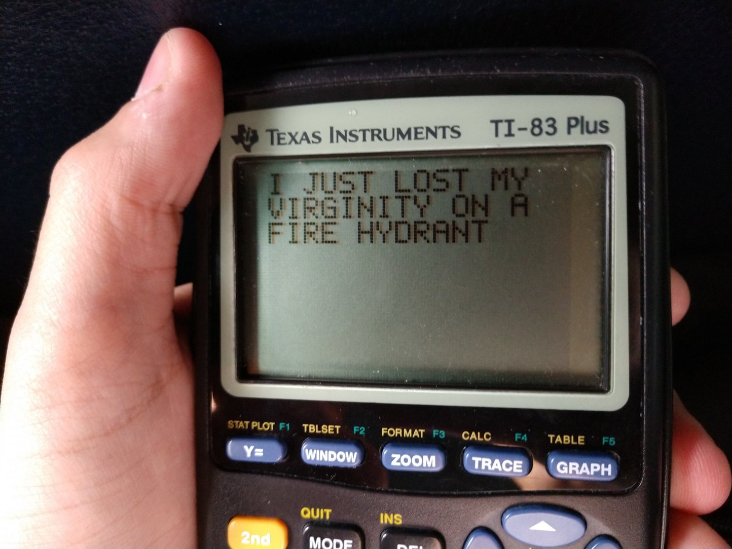 Calculators are dirty - meme