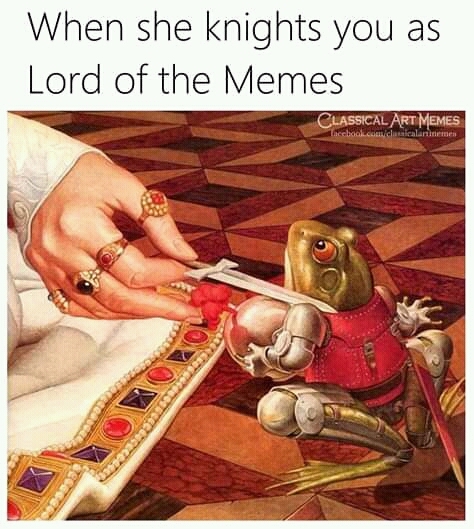 Rise, sir frog nigga - meme