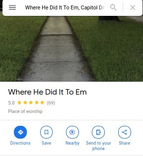 found this on google maps and saw reviews - meme