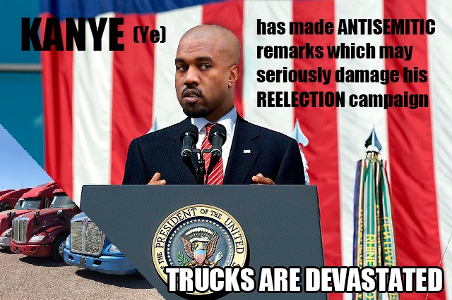 Kanye's reelection will suffer - meme