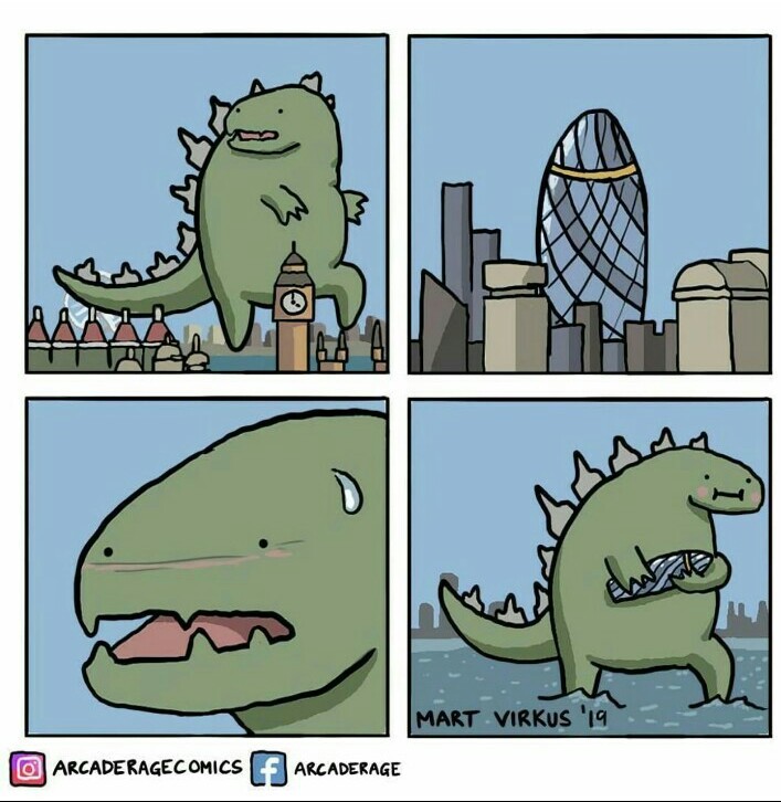 Godzilla tá meio estranho... - meme