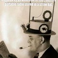 Ah! The spirit of invention in America! The first radio head!