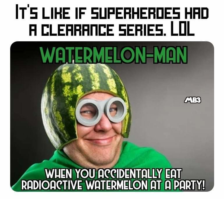 Clearance Superheroes - meme