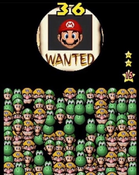 ¿pueden encontrar a Mario? - meme