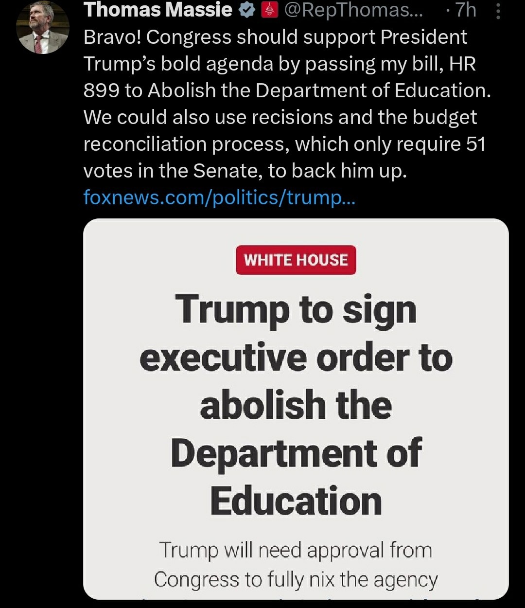 Congress wants to ax the Department of Education... is this real life? - meme