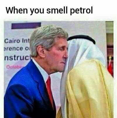 When you smell the dirty foreigners saying that they don't have oil but you know they lying - meme