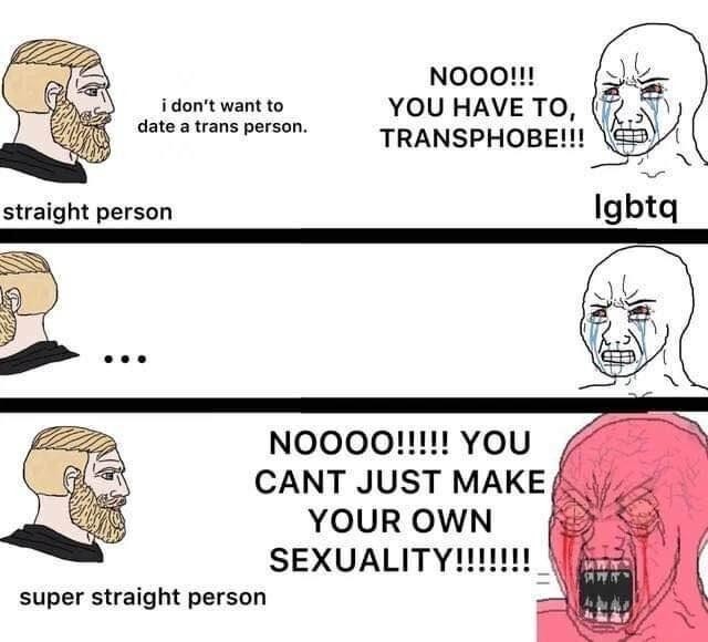 Super straight is funny - meme