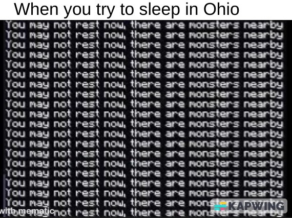 Ohio naptime - meme