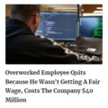 Overworked employee