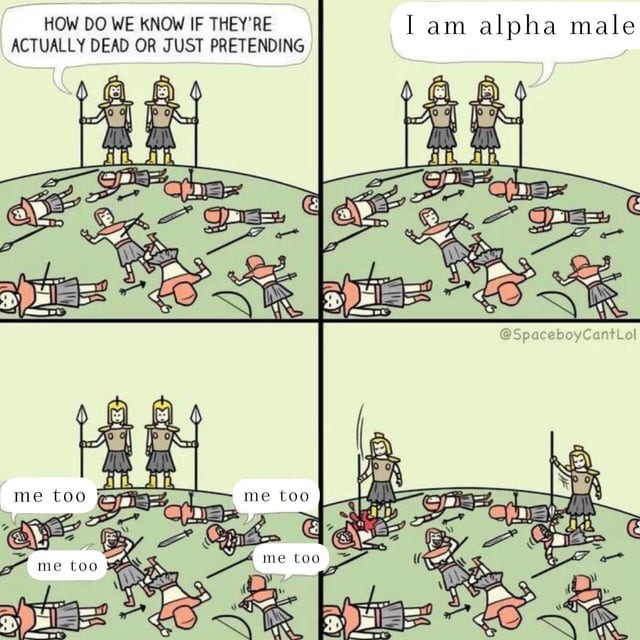 The alpha male check - meme