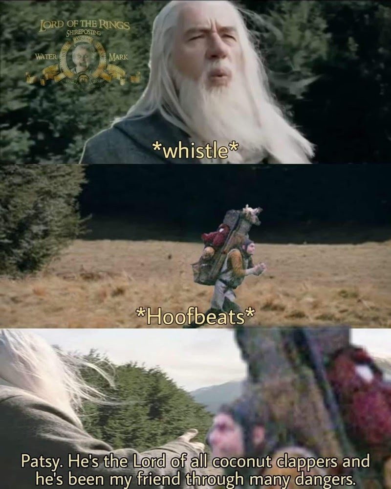Lotr crossover Monty python - meme