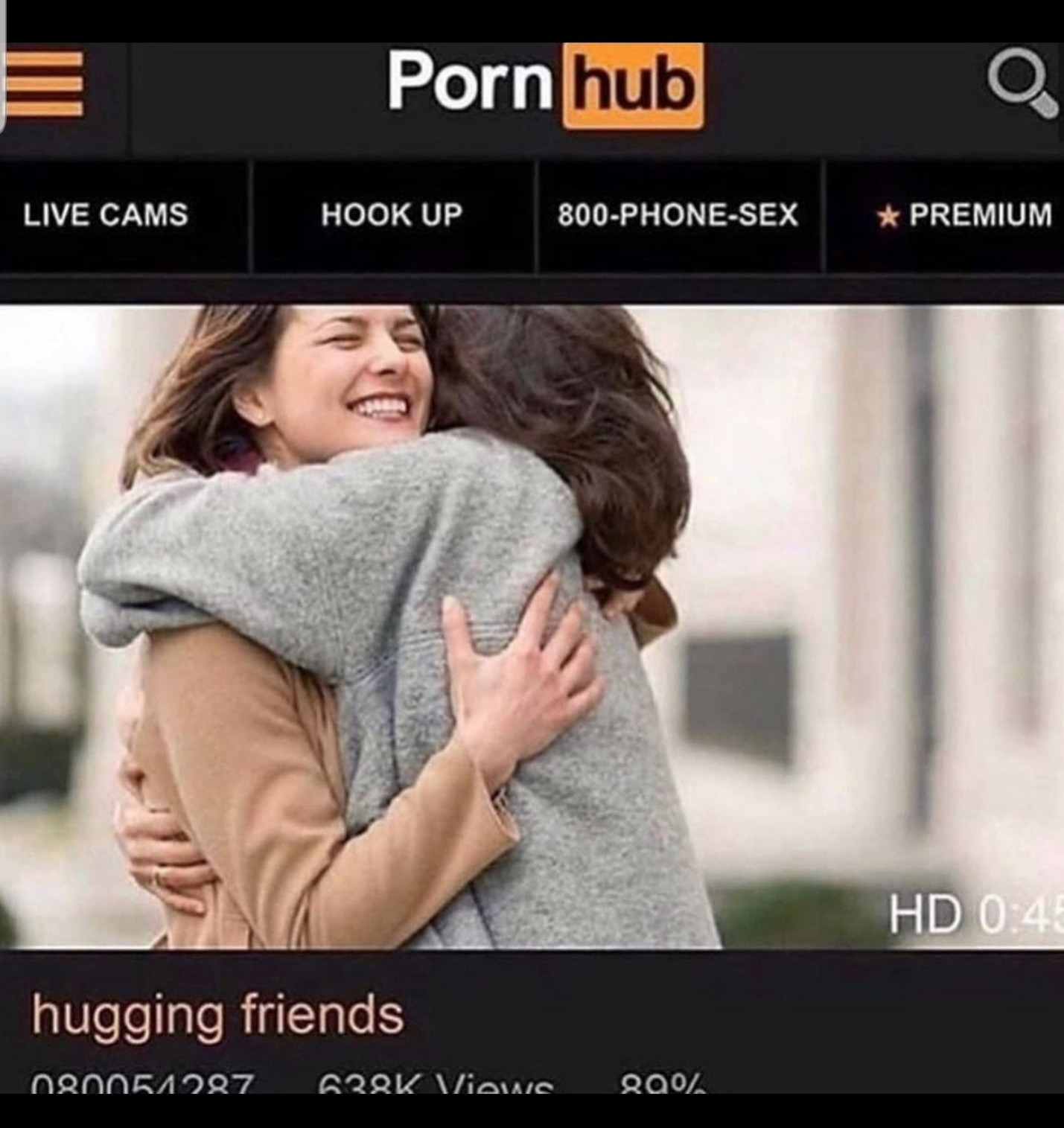 Porn hug - meme
