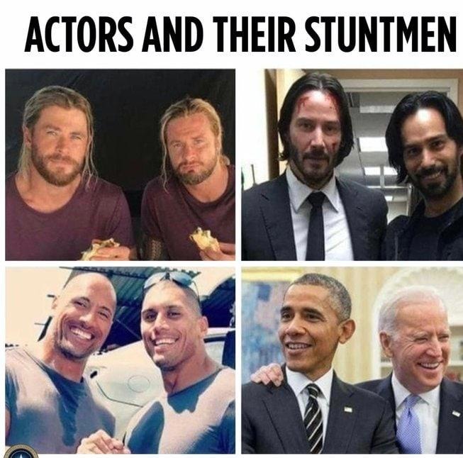 Actors and their stuntmen… - meme