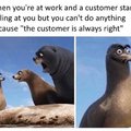 Work and a customer