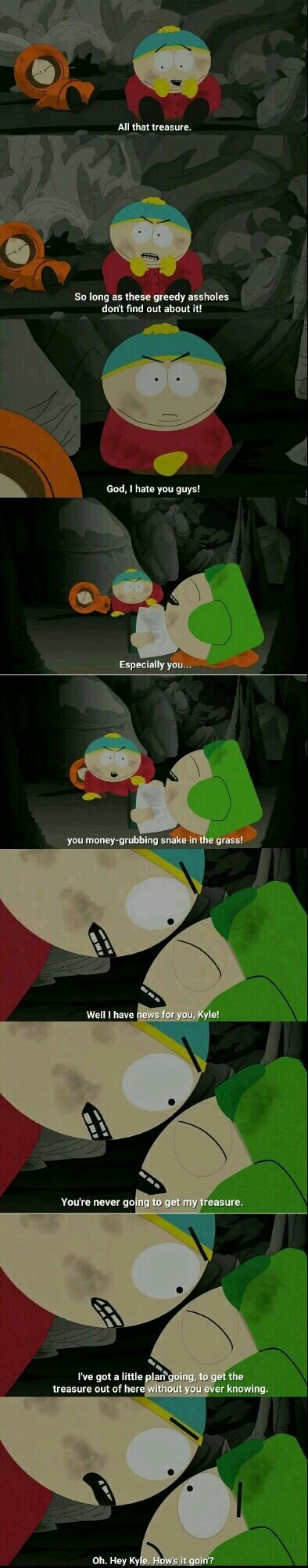 Cartman eats fake treasure - meme