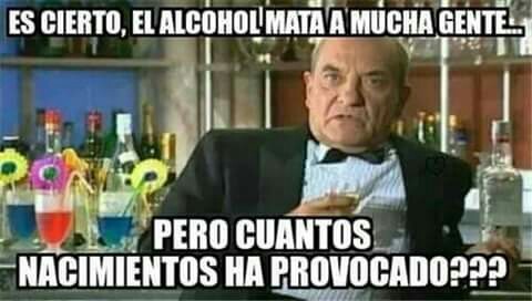 El alcohol - meme