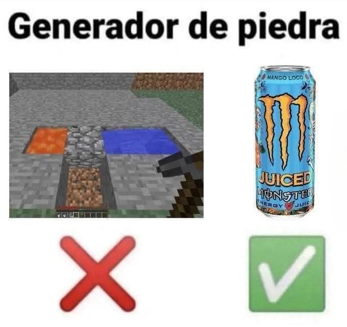 El generador de piedra más random del barrio - meme
