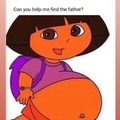 There's no joke it's just Dora but pregnant