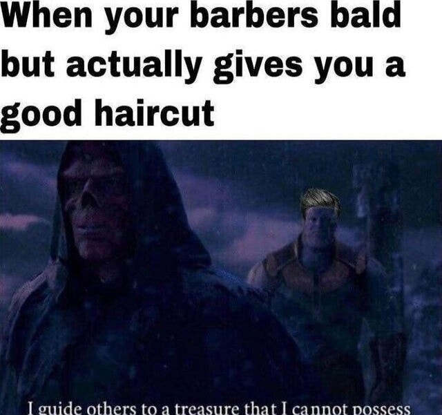 Bald barber - meme