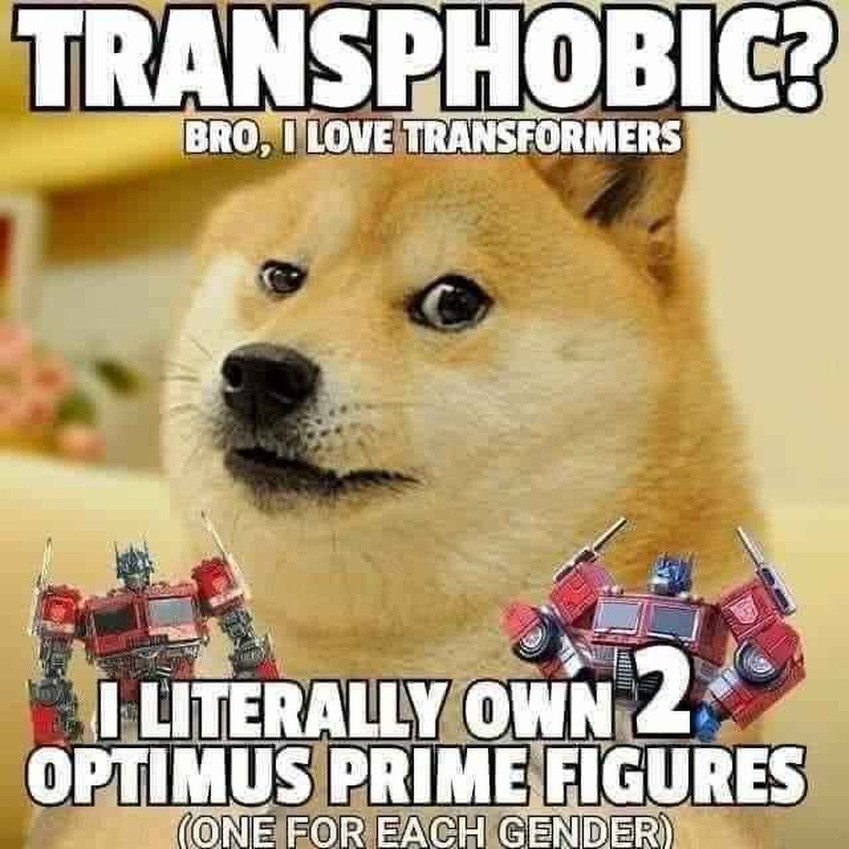 Transformers, transpobes in disguise - meme