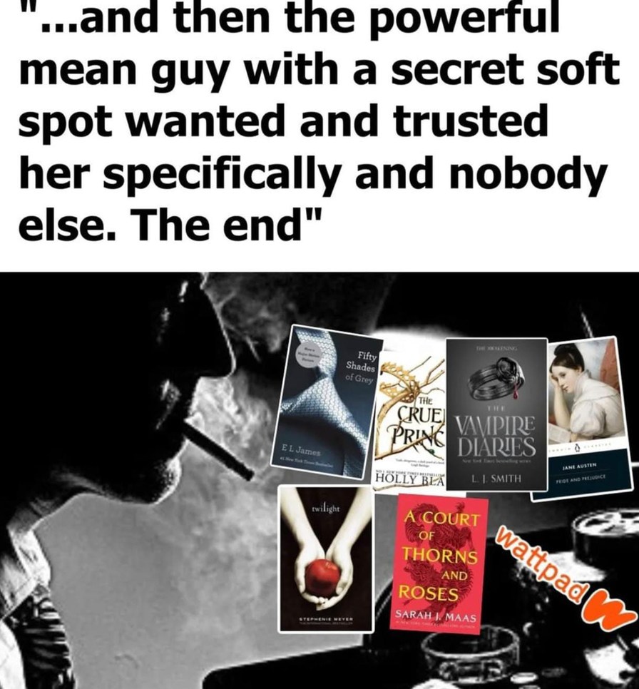 Romance books be like - meme